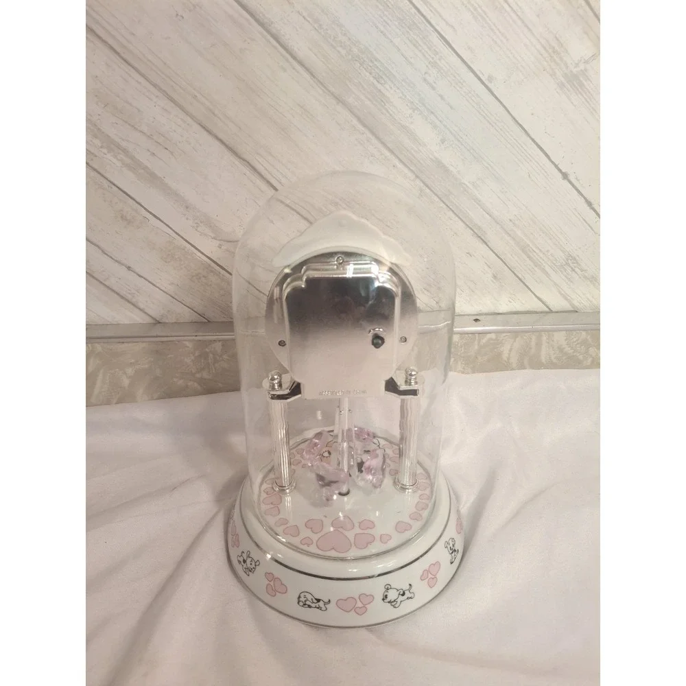 2006 Betty Boop Anniversary Clock In Glass Dome Works MISSING A HAND ON CLOCK